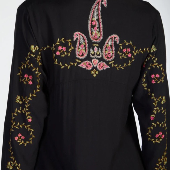 Black with pink and green ABAYA NEW with no tag - Picture 3 of 7